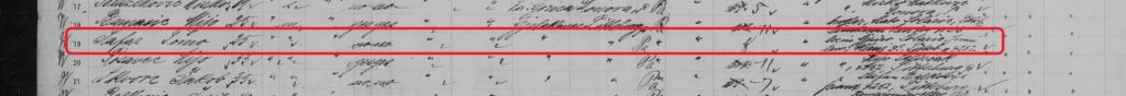 Ancestral immigration record from 1903 Baltimore,Maryland, USA, found on FamilySearch.org